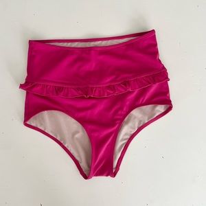 Kortni Jean magenta mid ruffle bottoms